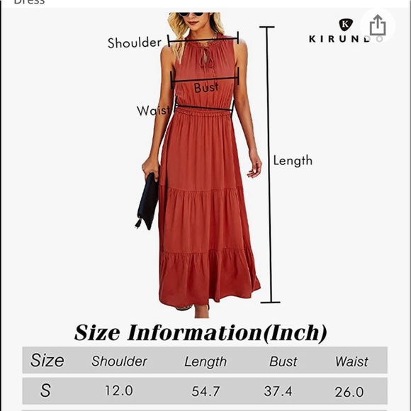 KIRUNDO 2021 Summer Women’s Sleeveless Maxi Dress - Picture 2 of 3